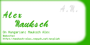 alex mauksch business card